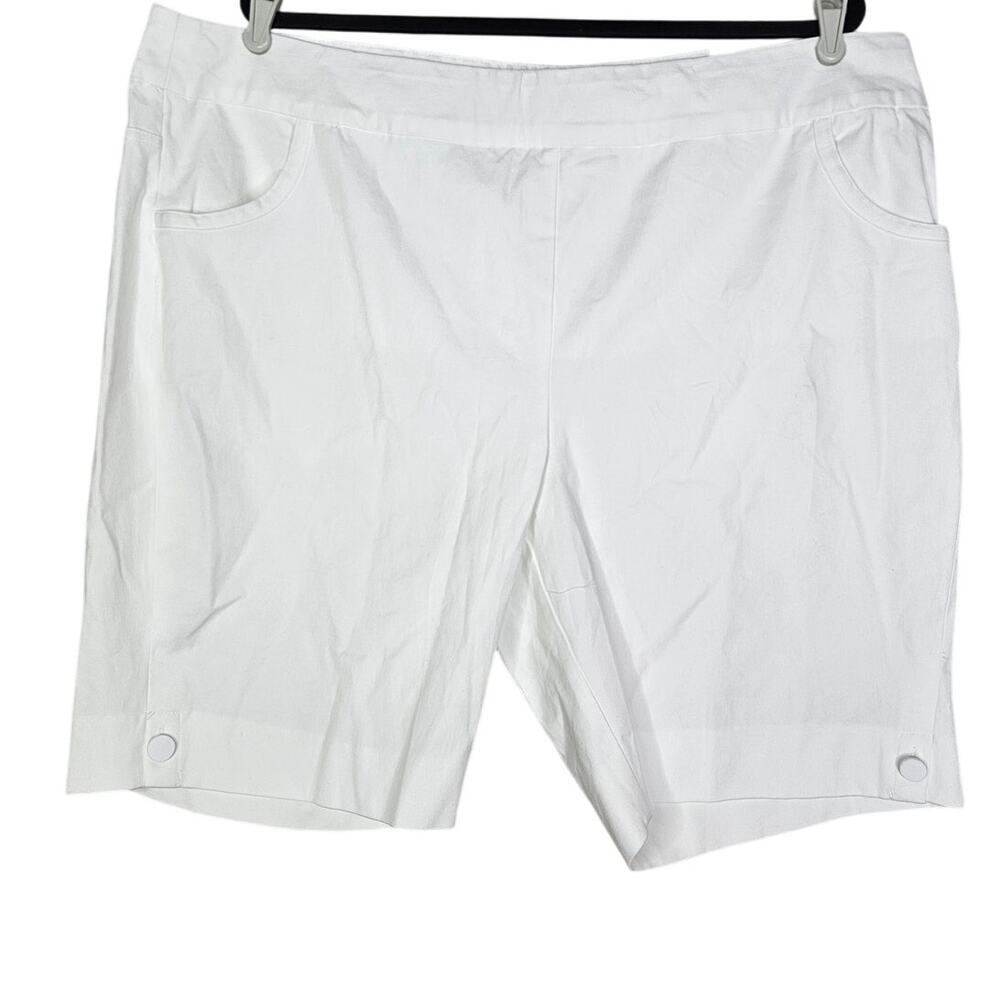 Soft Surroundings White Pull-On Cotton Blend Women’s Shorts
